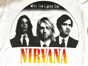 BT-9-M★新品未使用!!デッドストック★NIRVANA ニルヴァーナ Tシャツ★バンドTシャツ 白 M ★送料無料!!★