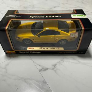 《箱付き》【1/18スケール】1999 Mustang GT Maisto ミニカー 模型 コレクション放出 メタルダイキャスト Special Edition 黄 イエロー