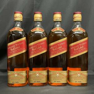 BLK239T 未開栓 Johnnie Walker/ジョニーウォーカー レッドラベル 赤ラベル 750ml 43% 4本セット