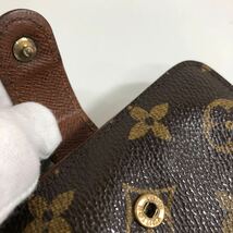 G※ LOUIS VUITTON ルイヴィトン コンパクト ジップ モノグラム 財布 コンパクトジップ 二つ折り ウォレット ブラウン系 傷 形崩れ 亀裂 有_画像6