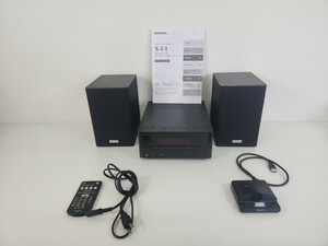 W☆ ONKYO オンキョー CD チューナー アンプ システム X-U1 CR-U1 D-U1 ブラック 通電確認済 オーディオ機器 黒