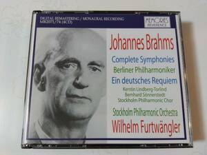 ＣD輸入盤 伊MEMORIES ４枚組：フルトヴェングラー/ブラームス/交響曲全集（全てベルリンフィル）、ドイツ・レクイエム