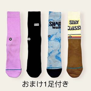 STANCE Stan s socks socks 4 pair + extra 1 pair profit set 