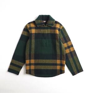 ウールリッチ　Woolrich　５０年代　ニット　プルオーバー　ハーフジップ　チェック柄　美品　メンズ