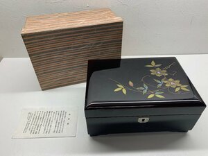 会津塗 宝石箱 ジュエリーボックス 漆器 オルゴール 小物入れ 高級美術 工芸品 鍵 漆芸 鉄仙