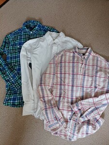 無印良品　シップス　GAP　長袖シャツ　三枚セット　S　BDシャツ　ネルシャツ　正規品　ジェネラルサプライ　インド綿