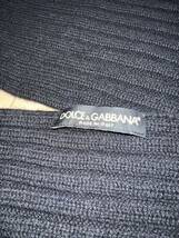 【美品】【送料無料】DOLCE&GABBANA ドルチェ&ガッバーナ ウール カシミア ニットマフラー ブラック メンズ レディース_画像5