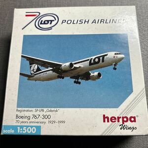 herpa Boeing 767-300 70years anniversary POLISH AIRLINES 1/500スケール