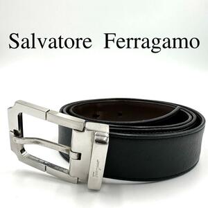 Salvatore Ferragamo フェラガモ ベルト ロゴバックル レザー