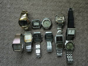 カシオ、シチズン、データバンクなど　アナデジ　デジタル腕時計　ジャンク１１本セット　中古