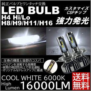 ◆送料無料◆ H4/H8/H9/H11/H16 超高輝度 爆光LED 16000LM ヘッドライト フォグランプ 高品質COB LED IP67 12V