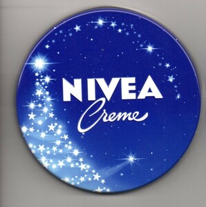 ニベア・イラスト缶＿7　NIVEA　CREAM　使用済み　本体（中身なし）・蓋　169ｇ缶