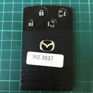 MZ3937ランプ点灯 マツダ 純正 キーレス リモコン カード ビアンテ プレマシー MPV等 両側スライド 4ボタン