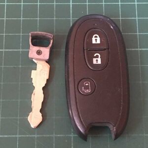 NI6167点灯 日産 純正 007YUUL0212スマートキーレス パレット ソリオ ルークス等MK21S MA15S スズキ 片側スライド 3ボタン