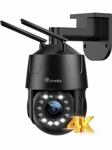 78(Ctronics 防犯カメラ 屋外 4K 8MP 5倍光学ズーム 5GHzWi-Fi AI人/ペット/車両検知 AI追跡機能 音光威嚇 ナイトカラー APモード シルバー