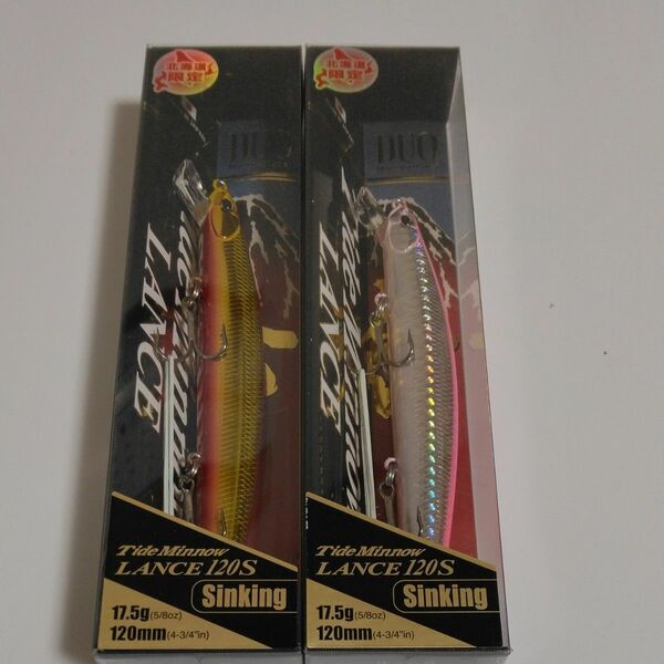 Tide Minnow LANCE 120S ピンクバックシルバー/AHA0583　ダブルアカキンの2本セット。