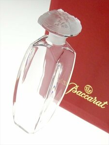 N154 Baccarat バカラ クリスタル 希少作品 フラワー レリーフ パフュームボトル 香水瓶