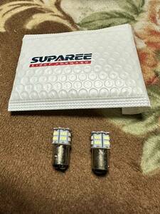 送料無料　SUPAREE S25 ダブル　180° 段違い　ホワイト　最安値　LED 爆光　バルブ ランプ 
