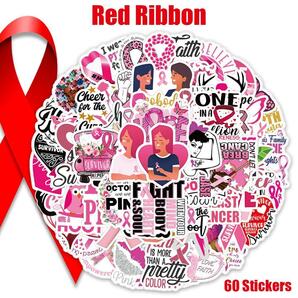 RED RIBBON レッドリボン ステッカー 60枚セット PVC 防水 シール 大量 AIDS エイズ HIV アメリカ 薬物乱用防止