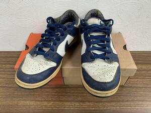 ☆11790-1 ナイキ/NIKE DUNK LOW PRO ホワイト/ミッドネイビー メンズ 28.0cm 304714-142 ダンクロープロ 箱付き☆