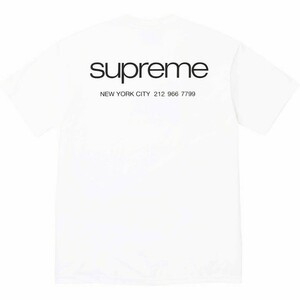 オンライン完売L 2023FW Supreme NYC Tee Classic Logo白 シュプリームスモールボックスロゴ 新品未使用 即日出荷