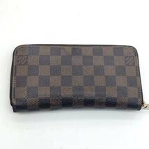 【美品】LOUISVUITTON ルイヴィトン ダミエ エベヌ 長財布 ジッピーウォレット ラウンドファスナー ジップ メンズ レディース N60015 1円_画像2