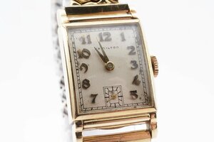 稼働品 ハミルトン 10KGF ゴールド スモセコ 手巻き アンティーク ボーイズ 腕時計 HAMILTON