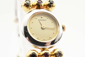 セイコー バングルウォッチ トリコロール石付き クオーツ ラウンド レディース 腕時計 SEIKO