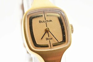 ディオール ブローバ アンティーク ゴールド 手巻き レディース 腕時計 BULOVA×DIOR