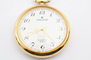 ユンハンス 懐中時計 ゴールド ラウンド 白文字盤 クオーツ メンズ 腕時計 JUNGHANS