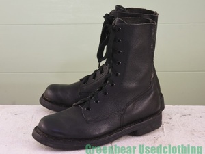 X545* Vintage [RUGAK] Франция армия ботинки хороший тест чёрный черный мужской 44 27cm