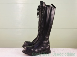 X470* Vintage Nightebridge lady's boots handsome is good taste black black lady's 25cm