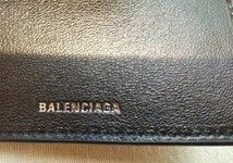 ［新品 ］バレンシアガ BALENCIAGA ★ 三折り財布 ★ ブラック系 _画像7