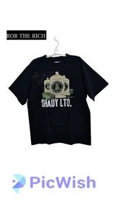 Rare Shady Limited ROB THE RICH Tシャツ BLACK XXLサイズ【3030029】