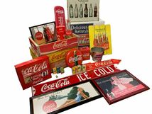 まとめ セット売り 大量 コカコーラ Coca Cola コカ・コーラ コカ・コーラグッズ レトロ 昭和レトロ グッズ タオル 鏡 木箱 瓶 _画像2