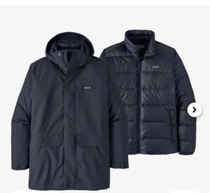 希少/良品/patagoniaパタゴニア Tres3-in-1 Parka トレススリーインワンパーカー ダウンジャケット×マウンテンパーカー S黒ブラック 28385