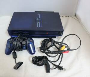 45 SONYソニー◆PS2プレイステーション2/SCPH-50000MB/NH◆コントローラー/電源コード/AVケーブル/ネットワーク アダプター付/動作確認OK