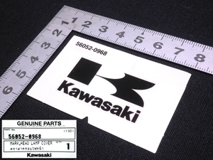 □56052-0968 Ｋマークステッカー 黒字透明地☆2/カワサキ純正新品 Z400FX/Z400GP/GPZ400/Z750GP/GPZ750/ゼファー/セロー/Z1/Z2