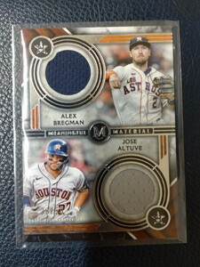 ALEX BREGMAN JOSE ALTUVE / Dual Meaningful Material Relic Card #/50 / 2022 Topps Museum Collection / Houston Astros