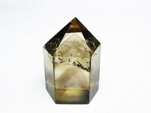 誠安◆天然石最高級品ライトニング水晶ファントム六角柱[T705-7177]