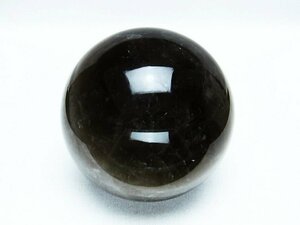 誠安◆天然石高級品モリオン 純天然 黒水晶 丸玉 77mm [T572-9132]