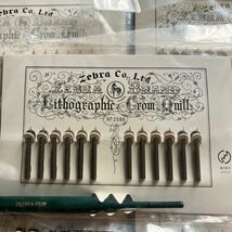 新品未開封 デッドストック 昭和レトロ Zebra ゼブラ No.2586 丸ペンセット 軸・ペン先 5セットまとめて 日本製 Gペン 漫画ペン つけペン_画像2