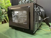 §綺麗【e angle eアングル レトロ調 電子レンジ ANG-MO-B5 フラット庫内 18L エディオンオリジナルモデル 22年製】N12195_画像9