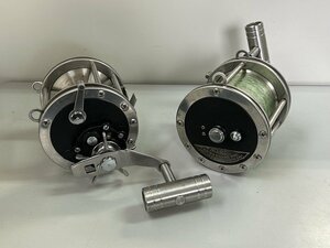 #2個セット【ケンコー ドラム KENCOR Drum No.970 ベイトリール 日本製 石鯛 イシダイ 釣り具 フィッシング 現状品】N12083