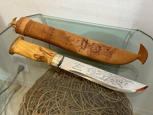 #【J MARTTINI sheath knife Lapinleuku 260 FINLAND マルティーニ ラップランドナイフ 狩猟刀 シースナイフ フィンランド製】NA00195