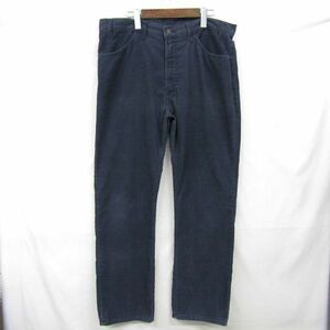 80s USA製 サイズ W38 L30 Levi’s 519 コーデュロイ ストレート パンツ 細畝 ネイビー リーバイス 古着 ビンテージ 3D1608