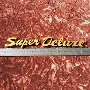 Super Deluxe　レプリカエンブレム　デコトラ　観光バス　中央観光　サロンバス　レトロ　当時物　昭和　スチール製　ゴールド塗装