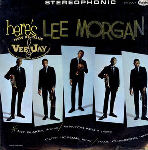 USプレスLP！STEREO盤 シュリンク・ハイプステッカー付 Lee Morgan / Here's Lee Morgan【Vee Jay / LP 3007】Paul Chambers , Art Blakey