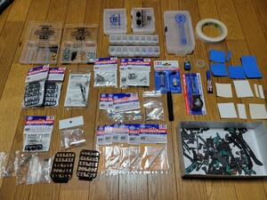 1円スタート！ タミヤ TAMIYA　ミニ四駆　パーツ　在庫処分　新品中古品　工具　ケース　カーボン プレート　廃材　セット売り