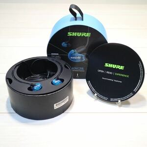 SHURE シュア イヤホン 有線 マイク付き トランスルーセントブルー 高遮音性 ゲーミング カナル型 プロ仕様